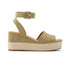 Sandali khaki in pelle vegana con zeppa 7 cm Call It Spring Lillian, Donna, SKU w043000392, Immagine 0